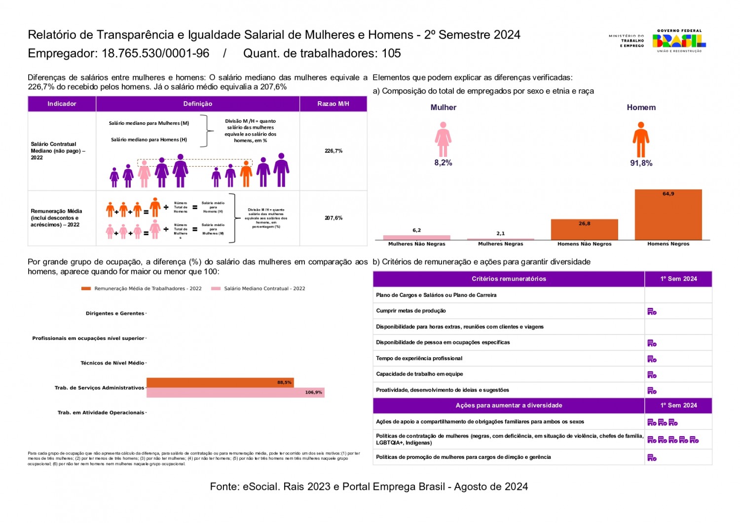 Relatório de Transparência Salarial - 2º Semestre 2024